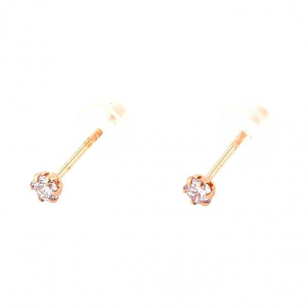 K18PG ピンクゴールド ダイヤモンド ピアス/イヤリング : j241870  