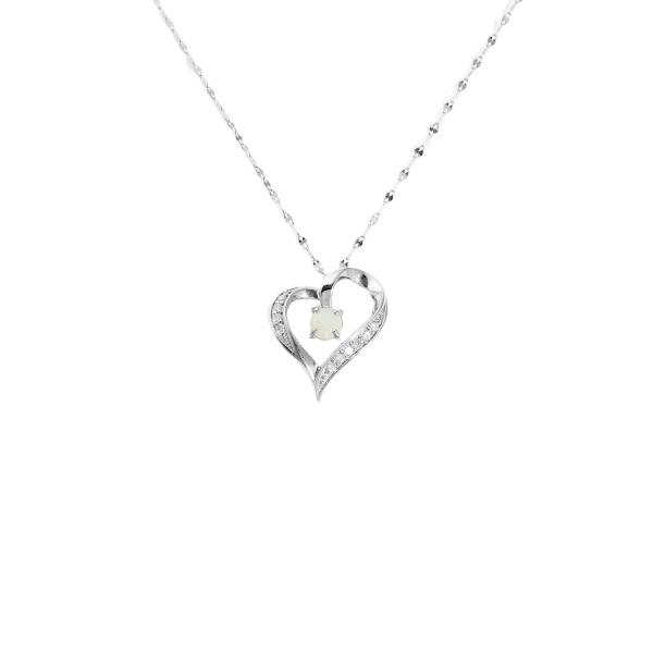 プラチナ900 プラチナ850 オパール ダイヤモンド ネックレス : ジェム 