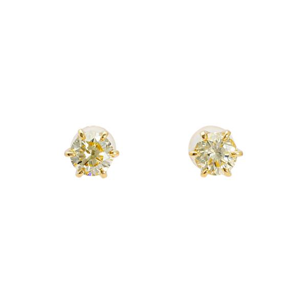 ゆきざき18k ダイヤピアス K18イエローゴールド ダイヤモンド ピアス : ジェムキャッスル