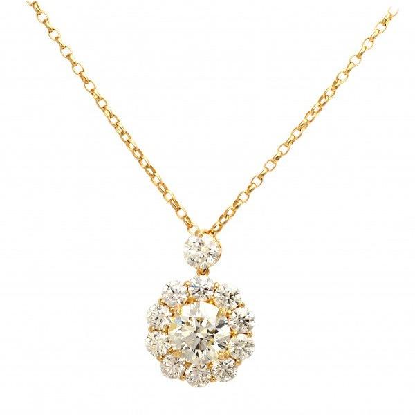 K18イエローゴールド ダイヤモンド ネックレス : ジェムキャッスルゆき