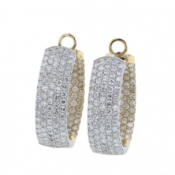 プラチナ950 K18イエローゴールド ダイヤモンド ピアス : ジェム