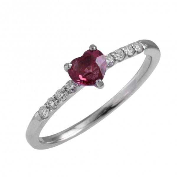 プラチナ900 ルビー ダイヤモンド リング : ジェムキャッスル
