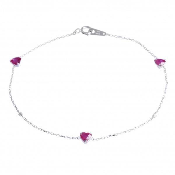 サファイアとダイヤモンドのブレスレット k18WG ホワイトゴールド サファイアとダイヤモンドのブレスレット k18WG ホワイトゴールド K18