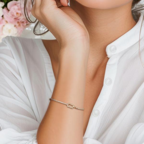 K18イエローゴールド ダイヤモンド テニス ブレスレット : ジェム