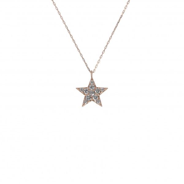 K18ピンクゴールド ダイヤモンド ネックレス : ジェムキャッスルゆき