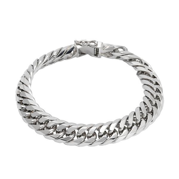 プラチナ850 喜平 ブレスレット ダブル6面 約21cm 約101.73g : ジェム