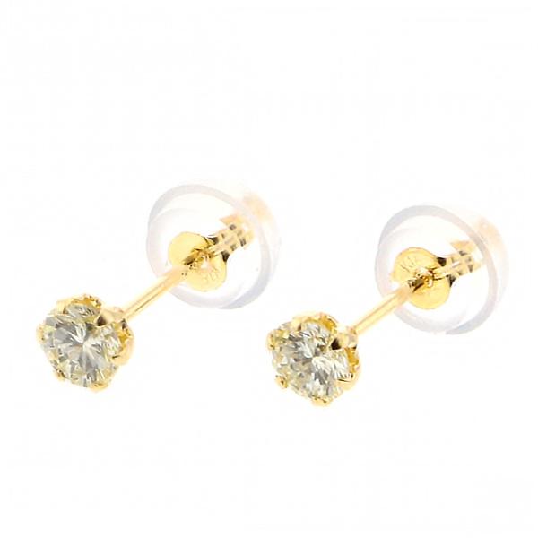 K18イエローゴールド ダイヤモンド ピアス : ジェムキャッスル