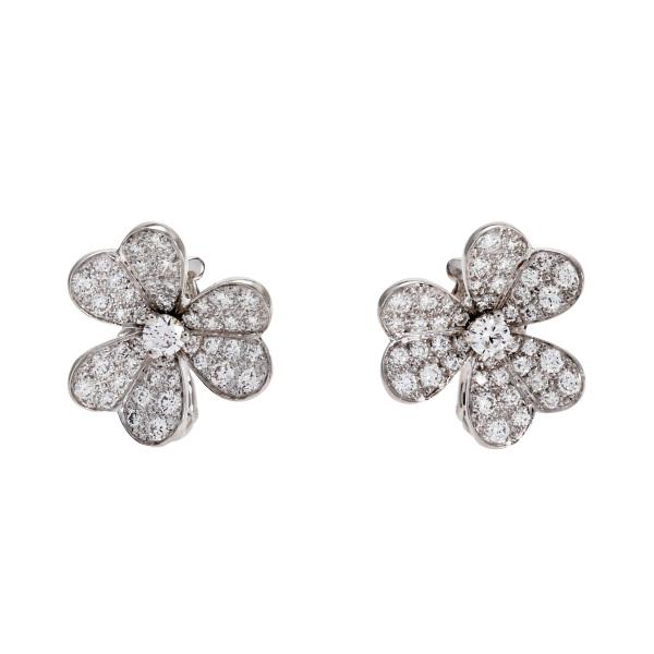 ヴァンクリーフ＆アーペル フリヴォル　ピアス　ミニ　ホワイトゴールド Van Cleef & Arpels - ヴァンクリーフ&アーペル ピアス