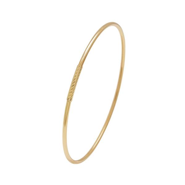 K18イエローゴールド ジガネ バングル : ジェムキャッスルゆきざき