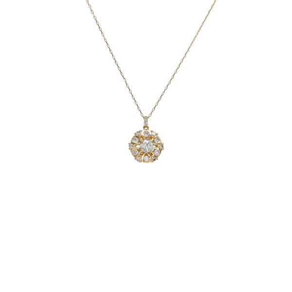 K18イエローゴールド ダイヤモンド ネックレス : ジェムキャッスルゆき