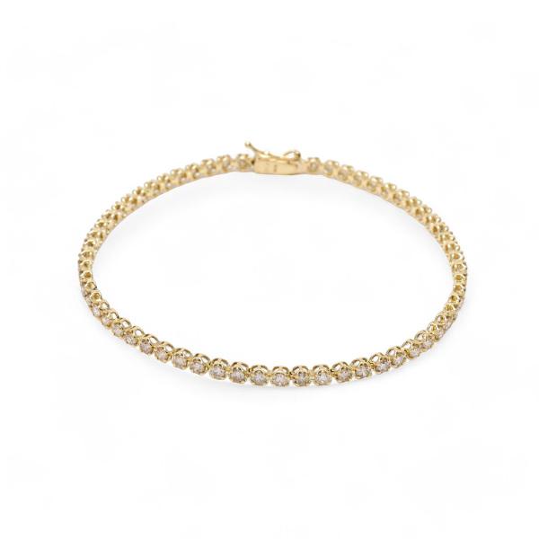 K18イエローゴールド ダイヤモンド テニス ブレスレット : ジェム