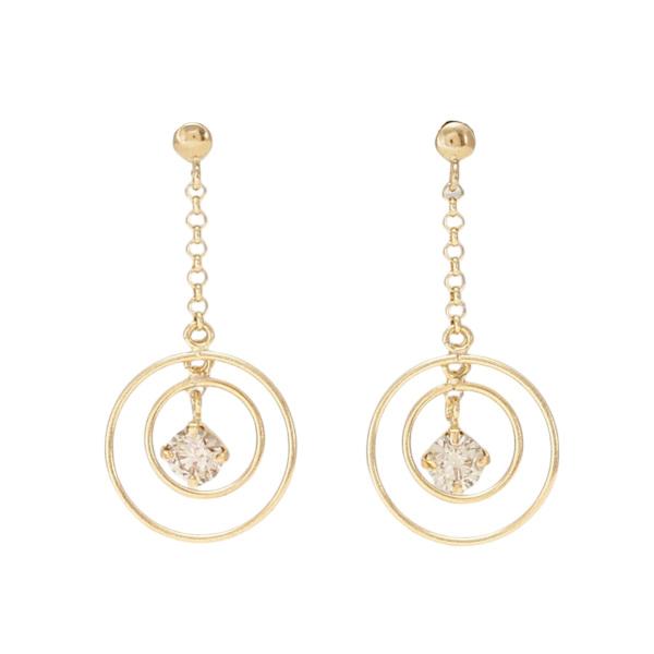K18イエローゴールド ダイヤモンド ピアス : ジェムキャッスル