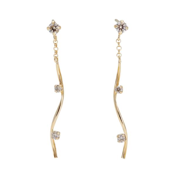 K18イエローゴールド ダイヤモンド ピアス : ジェムキャッスルゆきざき