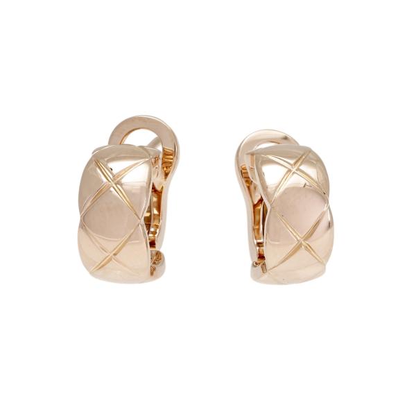 CHANEL シャネル ココ ウッド ピアス　最終値下げ CHANEL（シャネル） ココクラッシュ K18BG K18ベージュゴールド ピアス