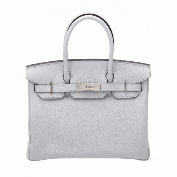 HERMES エルメス バーキン 30 トゴ ブルーペール シルバー金具 U
