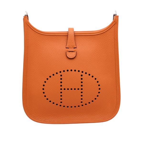 エルメス HERMES エブリン 23 トリヨンクレマンス オレンジ シルバー金具 K刻印 未使用 バッグ レディース