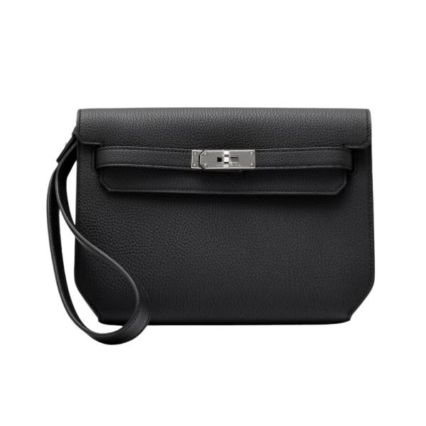 HERMES（エルメス） ケリー デペッシュ トゴ ブラック シルバー金具 G