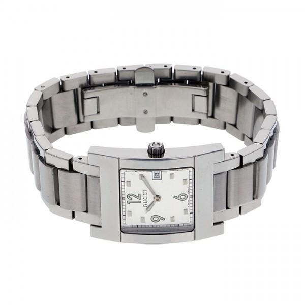 グッチ その他 ホワイト文字盤 スクエア時計 その他 7700m ホワイト文字盤 メンズ 腕時計 中古 腕時計 W ジェムキャッスルゆきざき