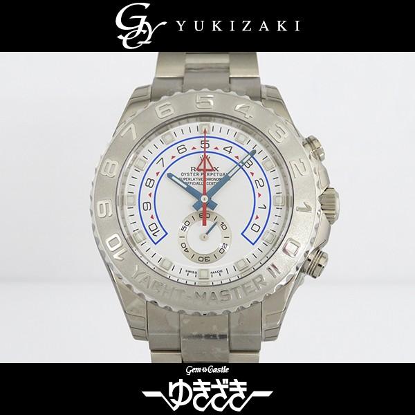 夢 ヨットマスターII ロレックス ROLEX 116689 ホワイト/青針文字盤