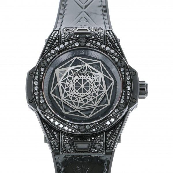 ビッグバン ウブロ HUBLOT ワンクリック サンブルー オールブラック
