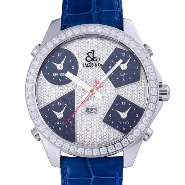 ジェイコブ JACOB&CO ファイブタイムゾーン D-465739 全面ダイヤ文字盤 中古 腕時計 メンズ ジェイコブ JACOB&CO ファイブタイムゾーン D-465739 全面ダイヤ文字盤 中古 腕時計 メンズ
