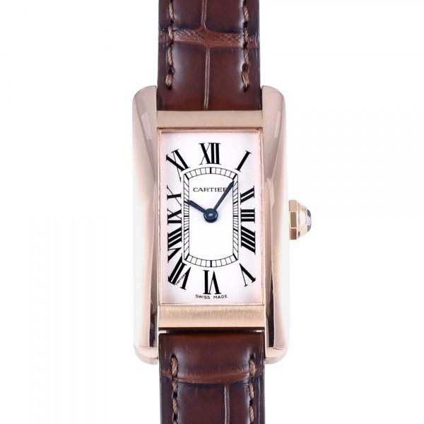 カルティエ Cartier タンク アメリカン SM W2607456 ホワイト文字盤 中古 腕時計...