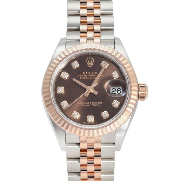 ロレックス ROLEX デイトジャスト 28 279171G チョコレート文字盤 新品 腕時計 レデ...