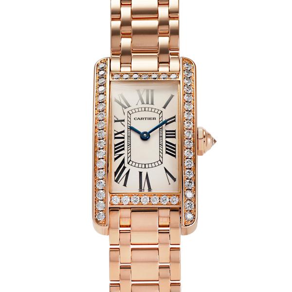 TANK（Cartier） カルティエ Cartier タンク アメリカン SM WB7079M5 カルティエアメリカンタンクYG 無垢腕時計 レディース