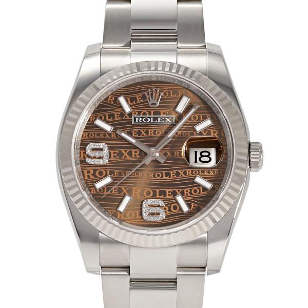 ロレックス デイトジャスト壁掛け時計 デイトジャスト ロレックス ROLEX 36 116234 ブラウン文字盤