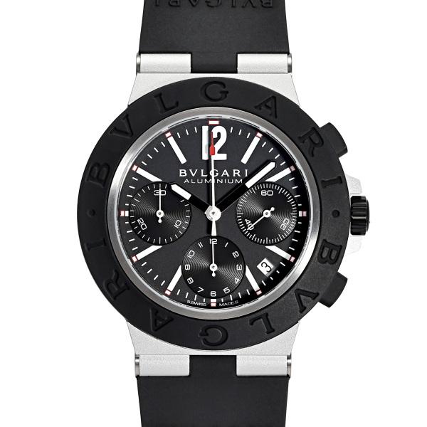 BVLGARI クロノグラフ メンズ 腕時計 シルバー ブランド 黒 金 ブルガリ ブルガリ・ブルガリ クロノグラフ アリゲーターレザー メンズ