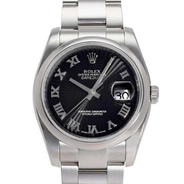 ロレックス デイトジャスト36 黒文字盤 Z番 116200 ROLEX 腕時計 デイトジャスト ロレックス ROLEX 36 116200 ブラック/ローマ文字盤