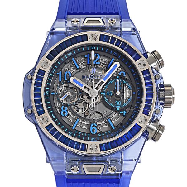 s1103539 ウブロ HUBLOT ベゼル オリジナル 時計 サファイア k10 10金 腕時計 ファッション ブランド 中古品 ビッグバン ウブロ HUBLOT ウニコ ブルーサファイア ベゼル サファイア