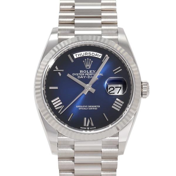 デイデイト ロレックス ROLEX 36 128239 ブルーオンブレ/ローマ文字盤
