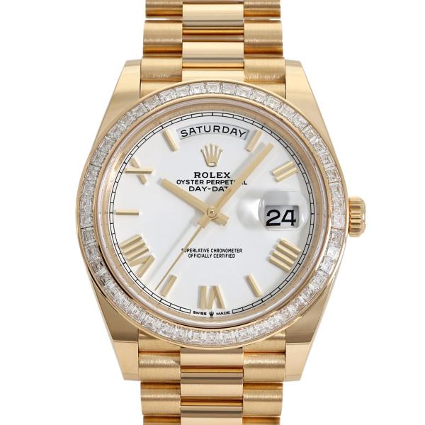 【純正未使用】7301x2 デイデイト ロレックス ROLEX 40 228398TBR ホワイトローマ文字盤 中古