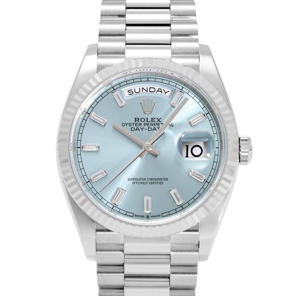 アイスブルーs デイデイト ロレックス ROLEX 36 128236A アイスブルー/10PB文字盤