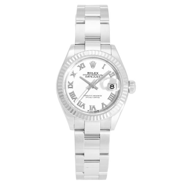 ロレックス、中古、レディ、ホワイト デイトジャスト ロレックス ROLEX 28 279174 ホワイトローマ文字盤