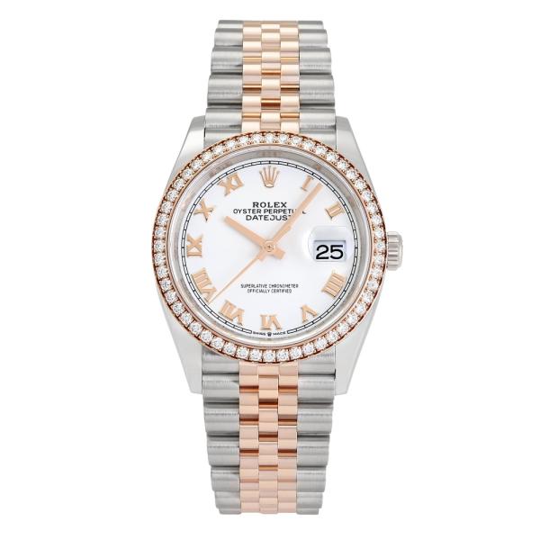 デイトジャスト ロレックス ROLEX 36 126281RBR ホワイトローマ文字盤