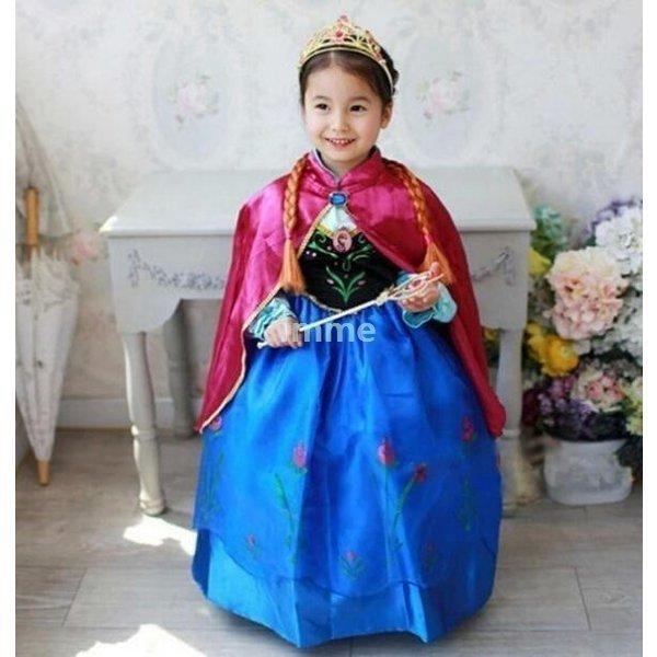 子供 ディズニー プリンセス アナと雪の女王 アナ風 ドレス ワンピース マント付き コスプレ 衣装 仮装 キッズ ホワイトデー 21 Im 6902eavdt Gcentral 通販 Yahoo ショッピング