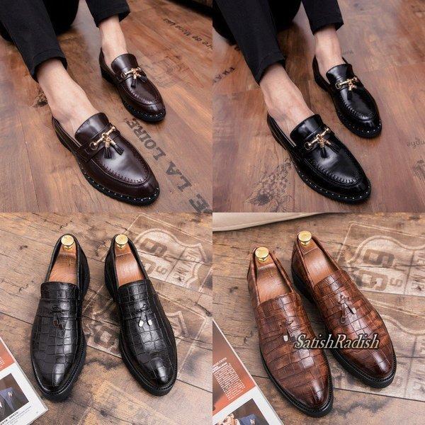 ローファーシューズ ビジネスシューズ メンズ スリッポン ウイングチップ 革靴 イギリス風 タッセル付き Puレザー ローカット ブローグ 春 夏 秋 冬 Kikisrf Gcentral 通販 Yahoo ショッピング