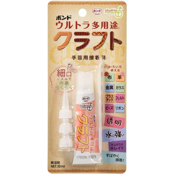 他サイト： ウルトラ多用途クラフト 10ml 4965  ボンド 手芸 裁縫 強力接着 接着剤 クリア 透明 布 革 金属 ガラス プラスチック フェルトの商品画像