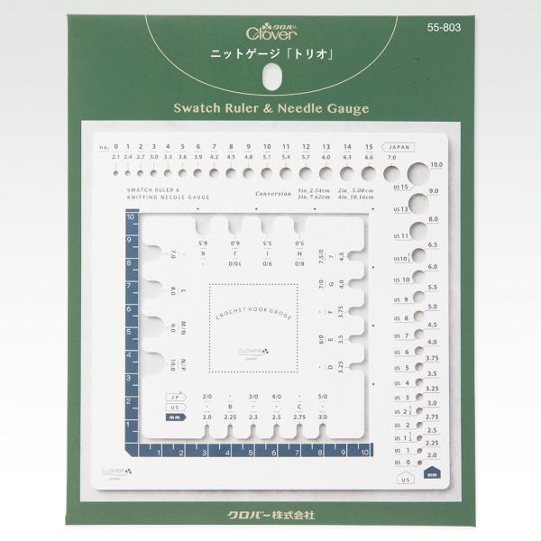 他サイト： ニットゲージ「トリオ」 クロバー Clover 55-803 手芸 裁縫 ハンドメイド 毛糸 編み物 手編み 目数 カウント ニットの商品画像