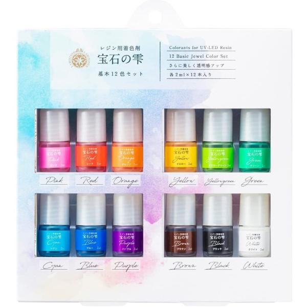 他サイト： レジン用着色剤 宝石の雫 基本12色セット パジコ PADICO レジン 着色剤 手芸 ハンドメイド 403295 爆買いの商品画像