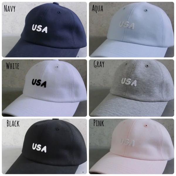 帽子 カーブ キャップ スエット ロゴ USA カーブバイザー トレンド オールシーズン メンズ レディース CAP 男女兼用 日よけ【店内商品2点以上ご購入で送料無料】