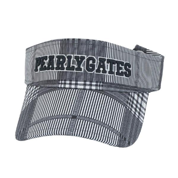 PEARLY GATES パーリーゲイツ チェック柄 サンバイザー : PEARLY