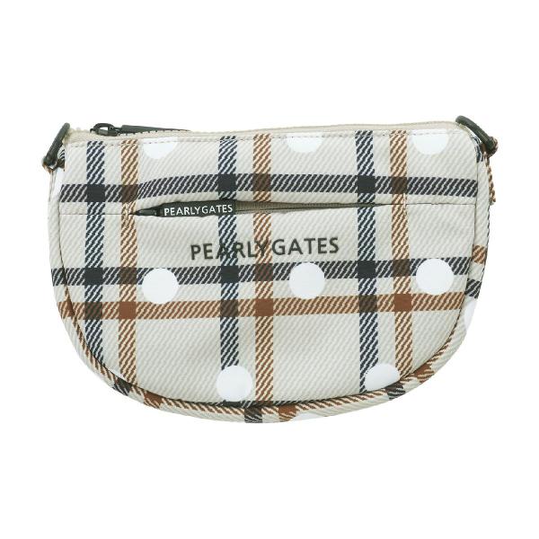 PEARLY GATES 人気完売商品 チェック×ドットマルチポーチ PEARLY GATES（パーリーゲイツ） チェック×ドット柄中綿マルチポーチ