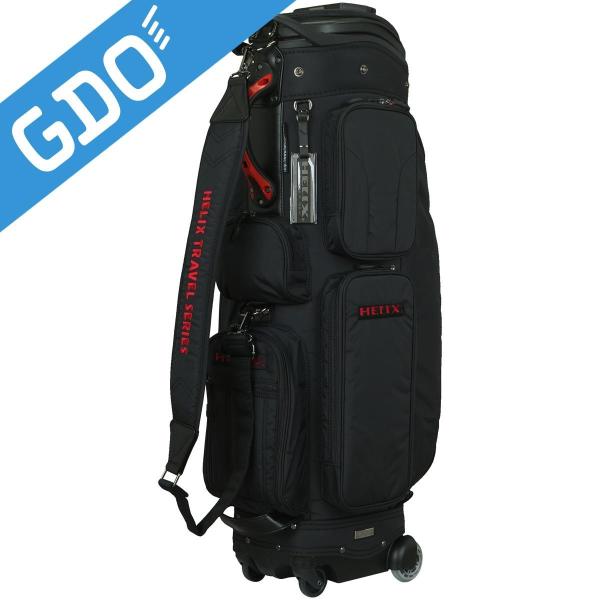 専用　HELIX キャディバッグ 4輪キャスター式 旅行用 ヘリックス HELIX 4輪キャスター付きキャディバッグ : GDOゴルフ