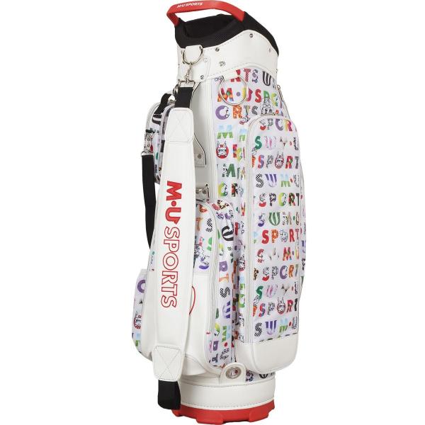 MUスポーツカラフルロゴプリント総柄スタンドキャディバック M・U SPORTS MUスポーツ M.U SPORTS カラフルロゴプリントスタンド