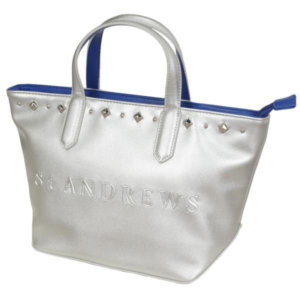 セントアンドリュース St ANDREWS　ロゴエンボス トートバッグ　ゴルフ セント・アンドリュース St ANDREWS エンボスロゴ スタッズカート