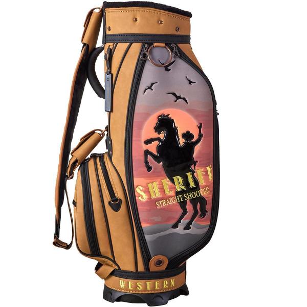 SHERIFF ウエスタンデザイン ゴルフバッグ 限定&軽量♡シェリフ ウエスタン シリーズ キャディバッグ｜SHERIFF