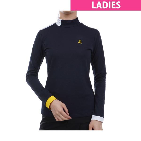 ランバンスポールレディースのモックネック長袖シャツ LANVIN SPORT モックネック長袖シャツ【ストレッチ/UV